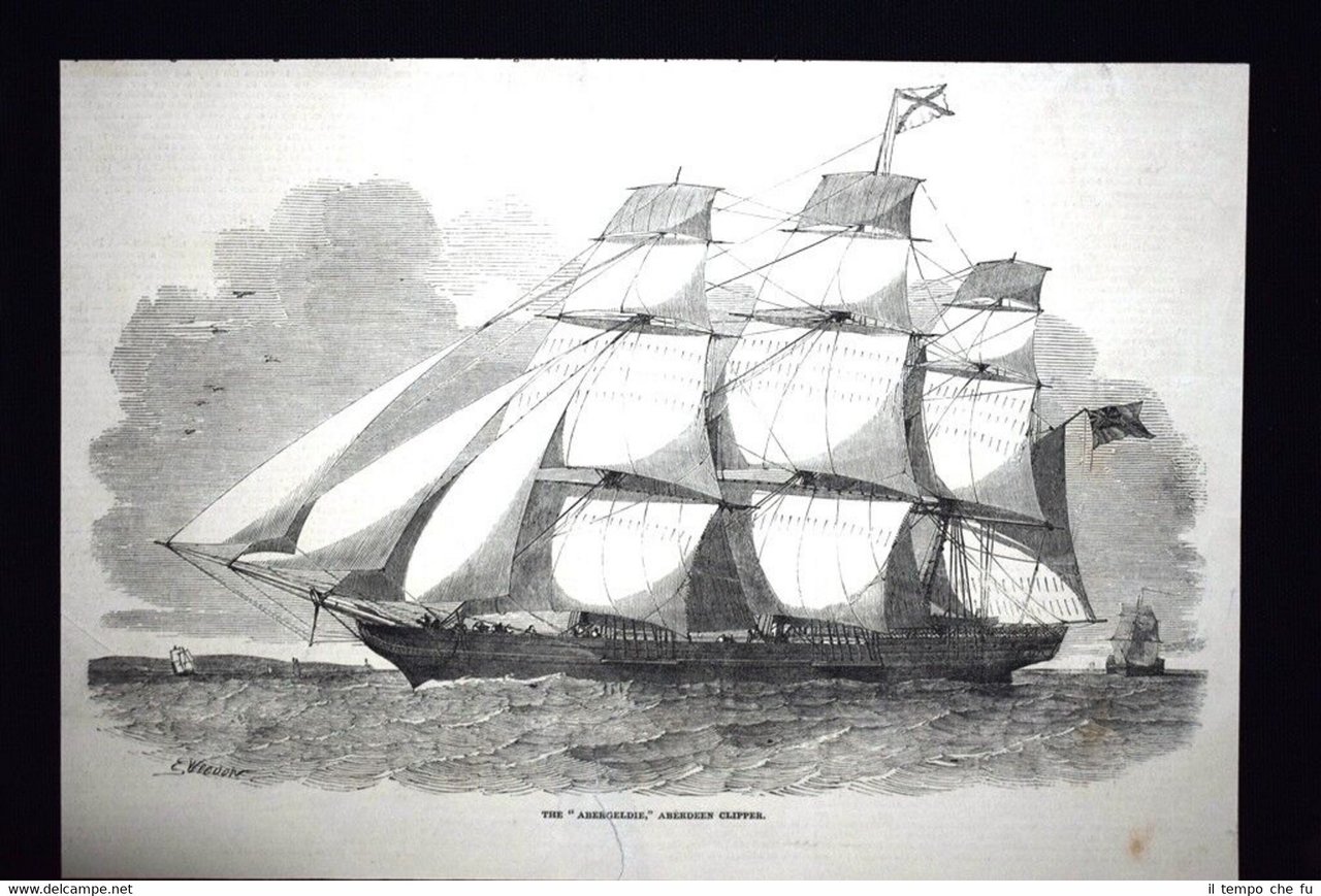 Abergeldie, Aberdeen Clipper Incisione del 1851