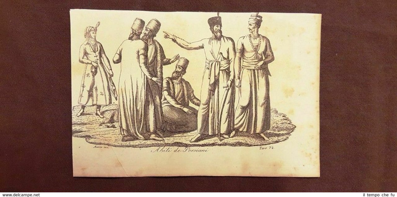 Abiti dei Persiani Moda in Persia Acquaforte del 1830 Costume …