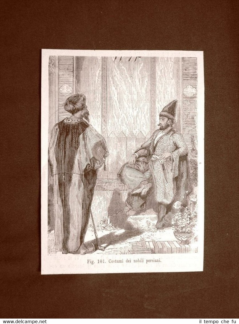 Abito tipico di uomini nobili persiani nel 1883 Persia Moda … | Immagine principale