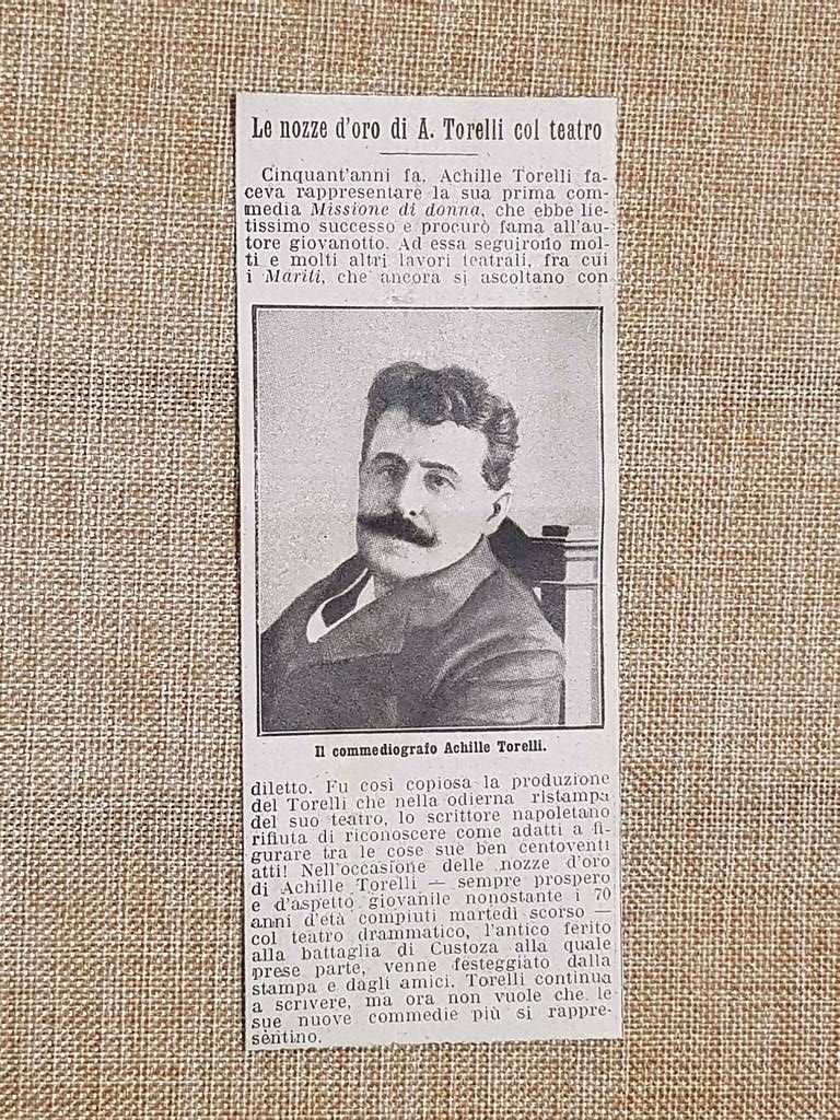 Achille Torelli nel 1914 Napoli, 5 maggio 1841 – 31 …