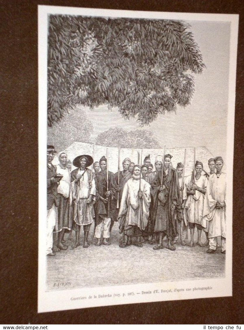 Africa nel 1889 Guerrieri di Dubréka Regione di Kindia Guinea
