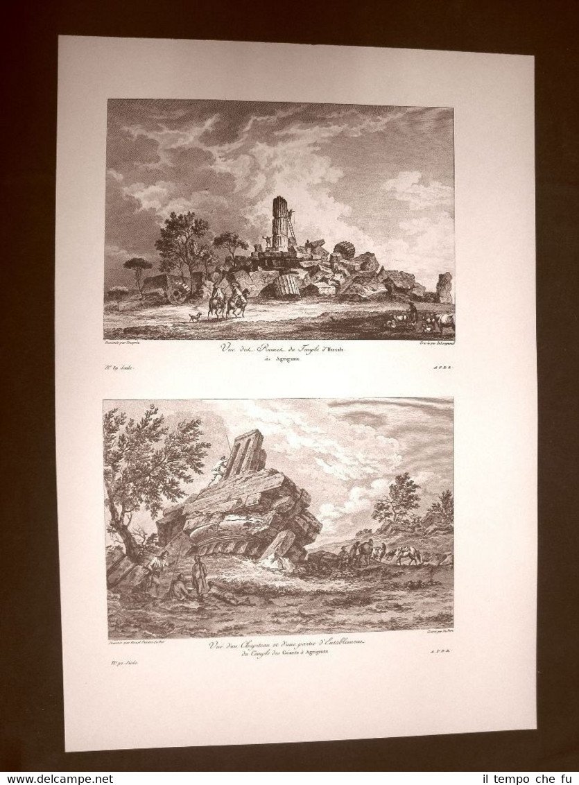Agrigento Tempio di Ercole e Capitello Giganti Voyage Pittoresque di … | Immagine principale