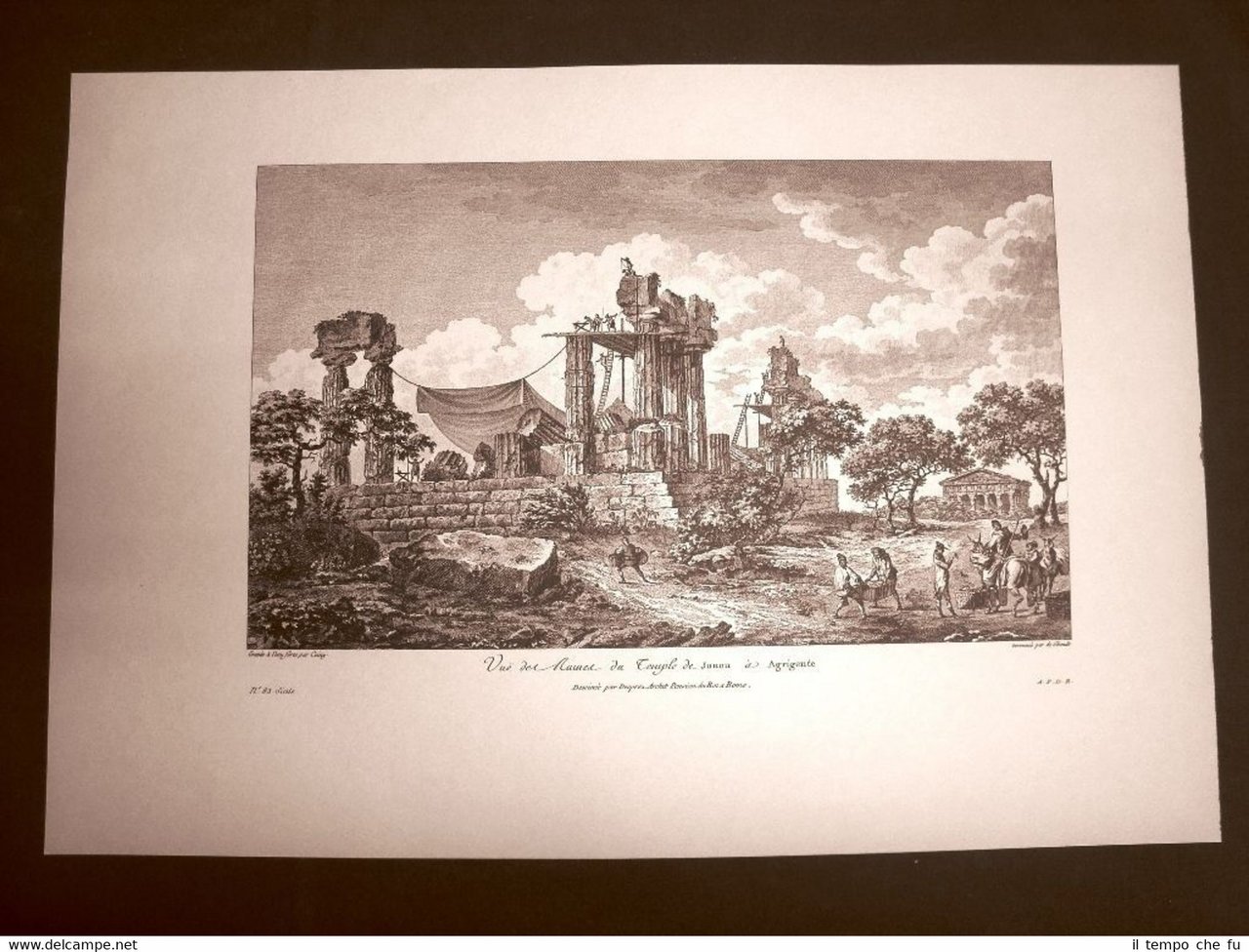 Agrigento Veduta Rovine del Tempio di Giunone Voyage Pittoresque di … | Immagine principale