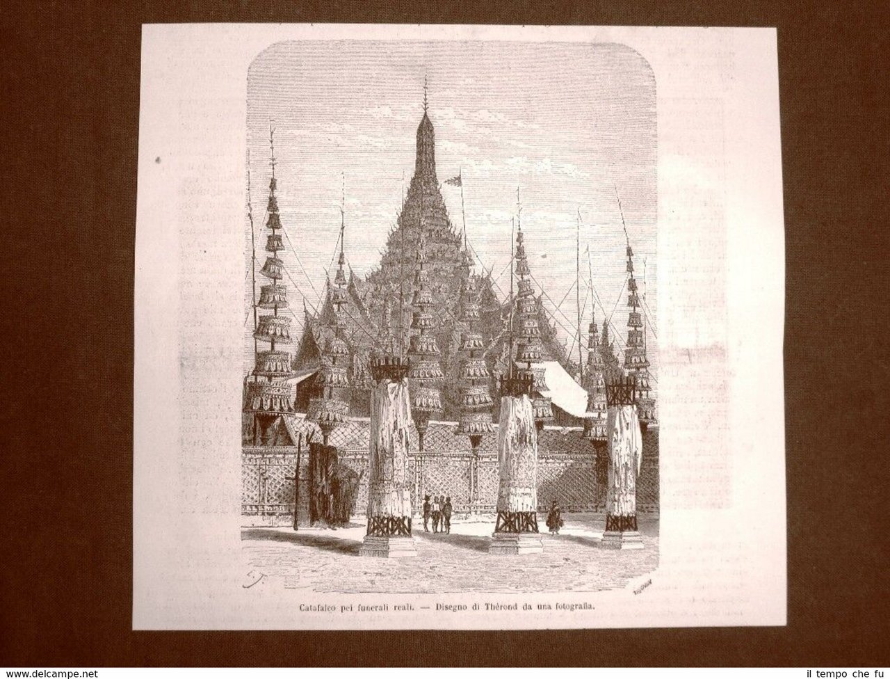 Ajuthia nel 1863 Catafalco per funerali reali Siam o Thailandia …