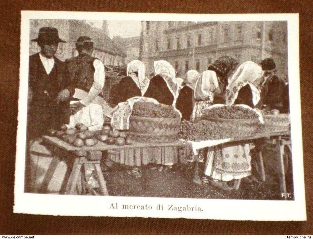 Al mercato di Zagabria o Zagreb nel 1909 Croazia