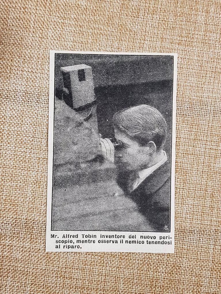 Alfred Tobin nel 1915 Inventore nuovo periscopio WW1 Prima guerra …