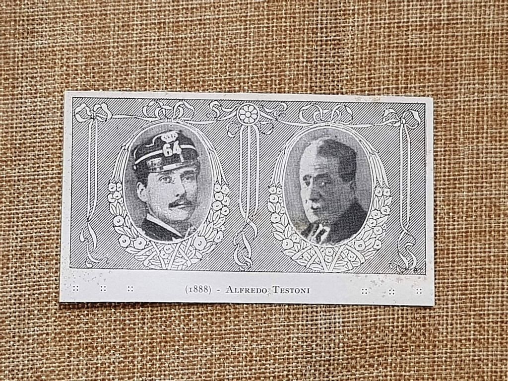 Alfredo Testoni Ritratto in due età differenti Stampa del 1930