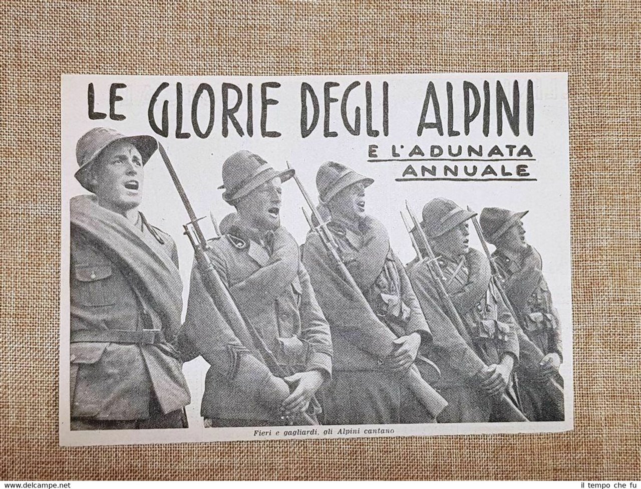 Alpini che fieri e gagliardi cantano Stampa del 1940