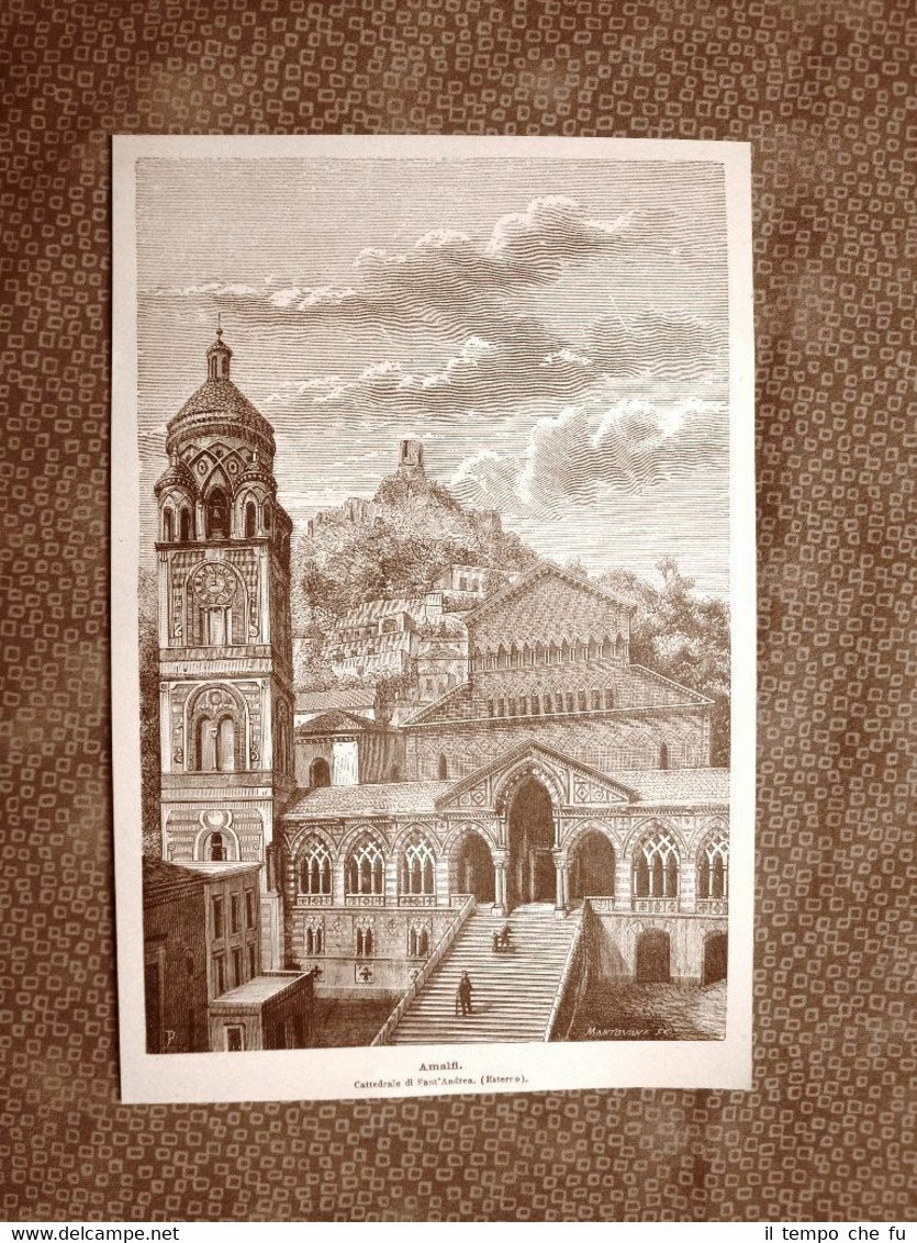 Amalfi nel 1894 La Cattedrale di Sant'Andrea Esterno Salerno Campania | Immagine principale
