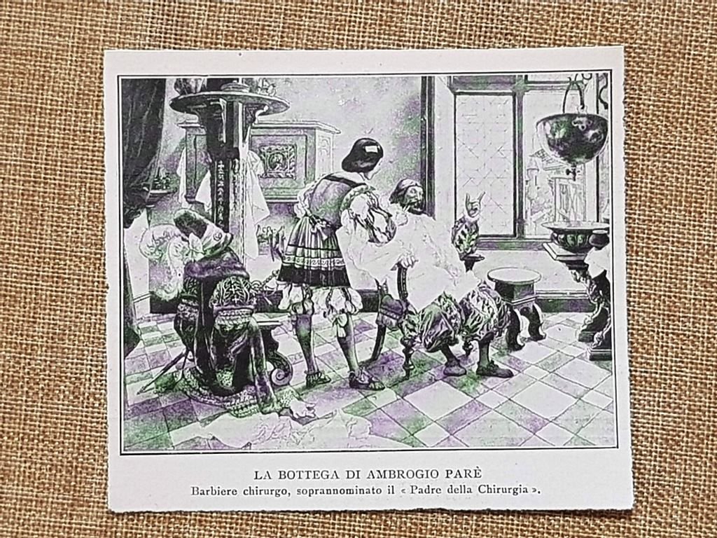Ambroise Paré bottega barbiere chirurgo Padre della Chirurgia Stampa del … | Immagine principale