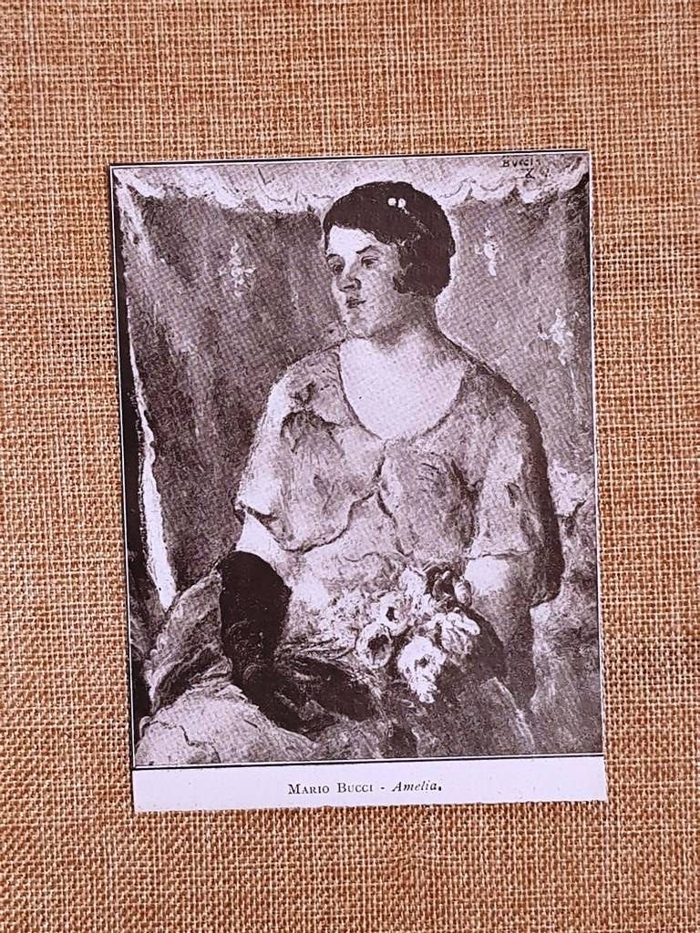 Amelia Quadro di Mario Bucci Ritratto femminile scuola toscana Stampa … | Immagine principale