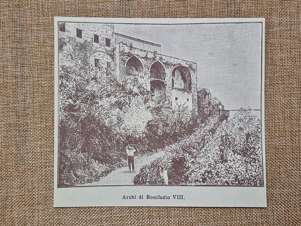Anagni nell'800 Archi di Bonifazio o Bonifacio VIII Frosinone Lazio