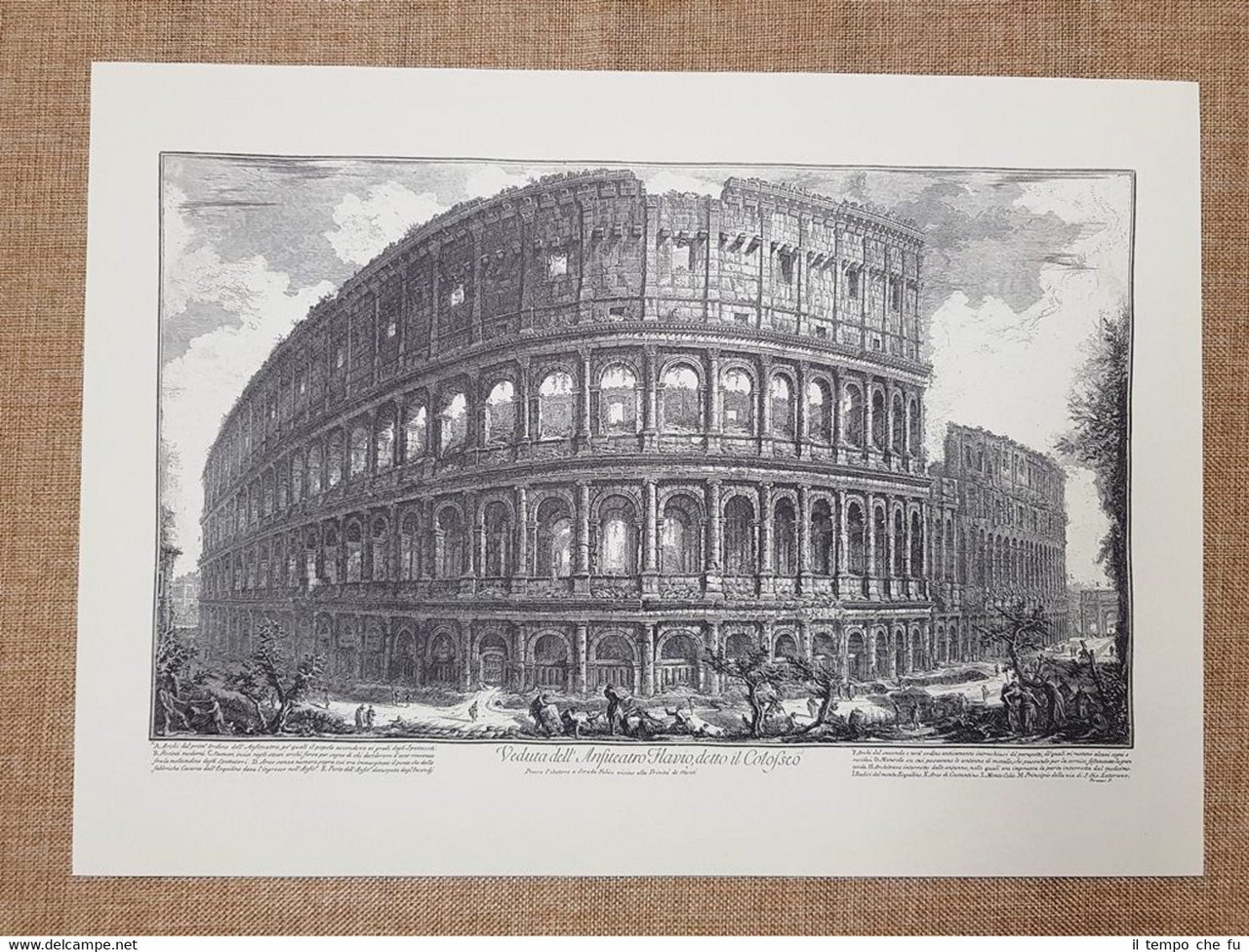 Anfiteatro Flavio o Colosseo Roma Lazio Italia Litografia del Piranesi …