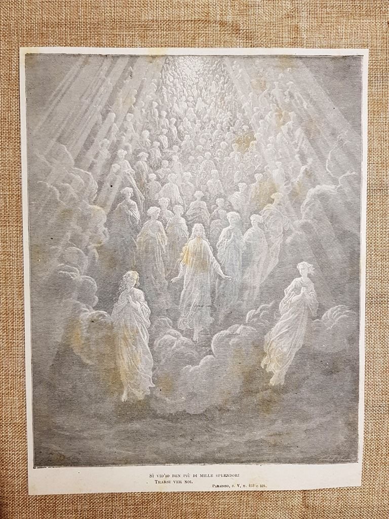 Anime attive Divina Commedia Paradiso Incisione di Gustave Doré del …