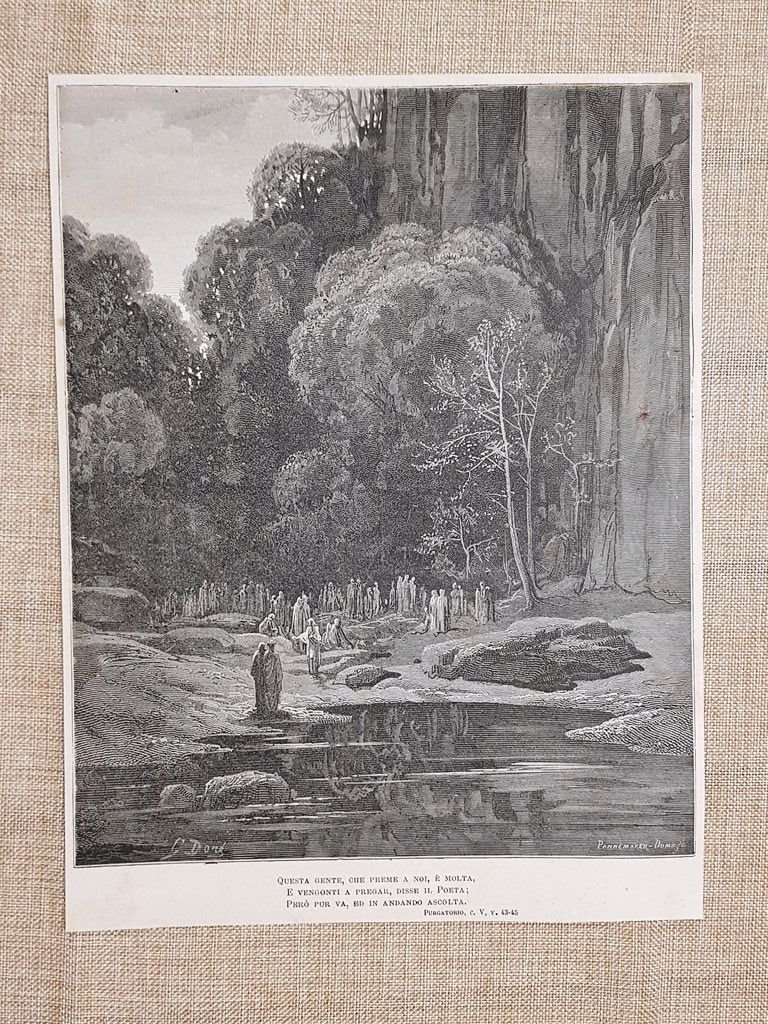 Anime o spiriti Divina Commedia Purgatorio Incisione di Gustave Doré …