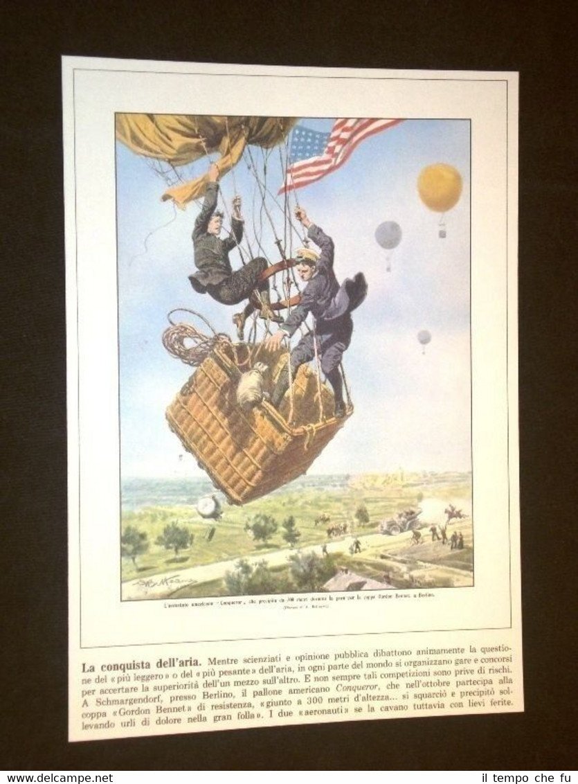 Anno 1907 Coppa Bennet Pallone Conqueror Ristampa Copertine Domenica Corriere