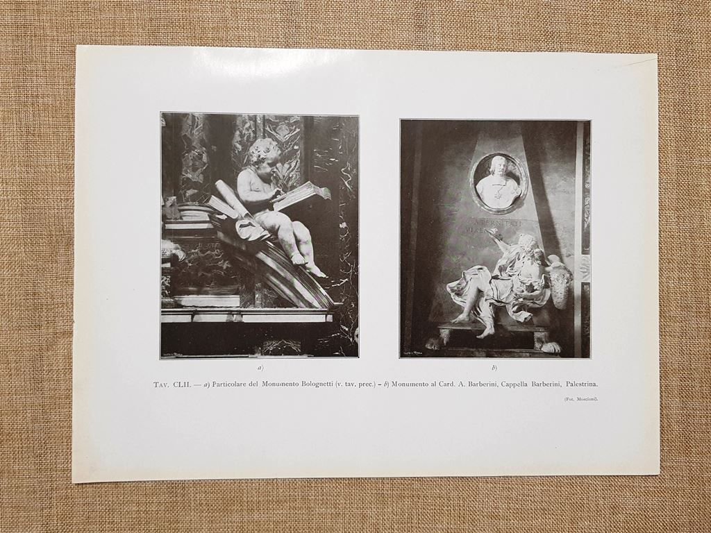 Anno 1917 Roma Monumento Bolognetti Particolare e Palestrina Cardinale Barberini