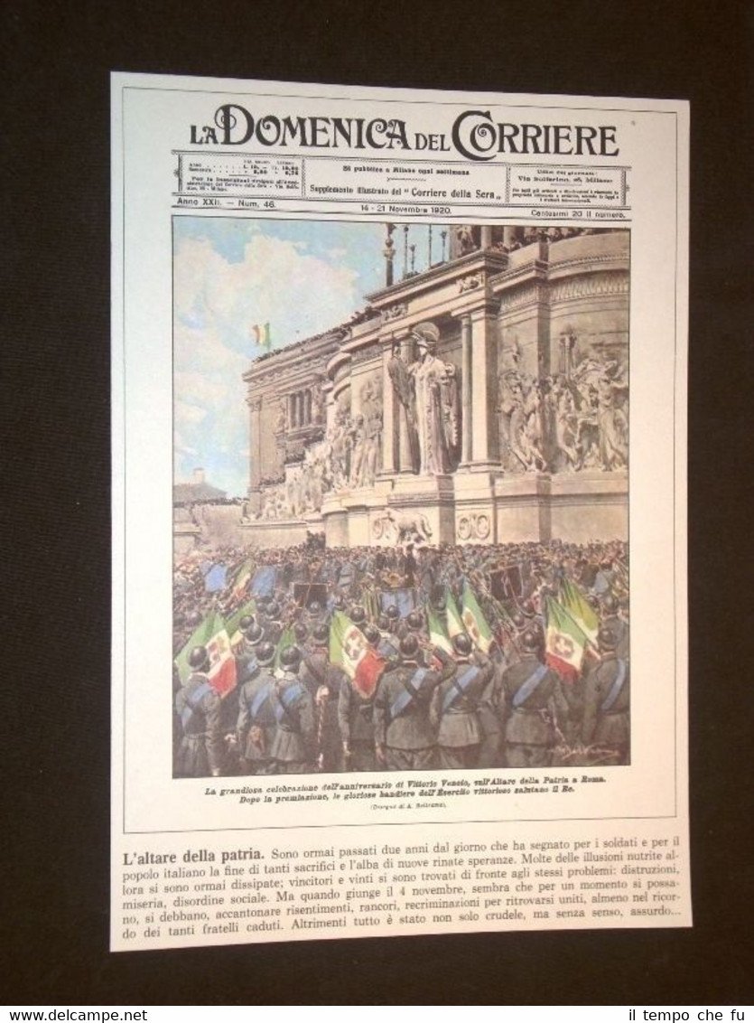 Anno 1920 Altare Patria Vitt. Veneto Roma Ristampa Copertine Domenica …