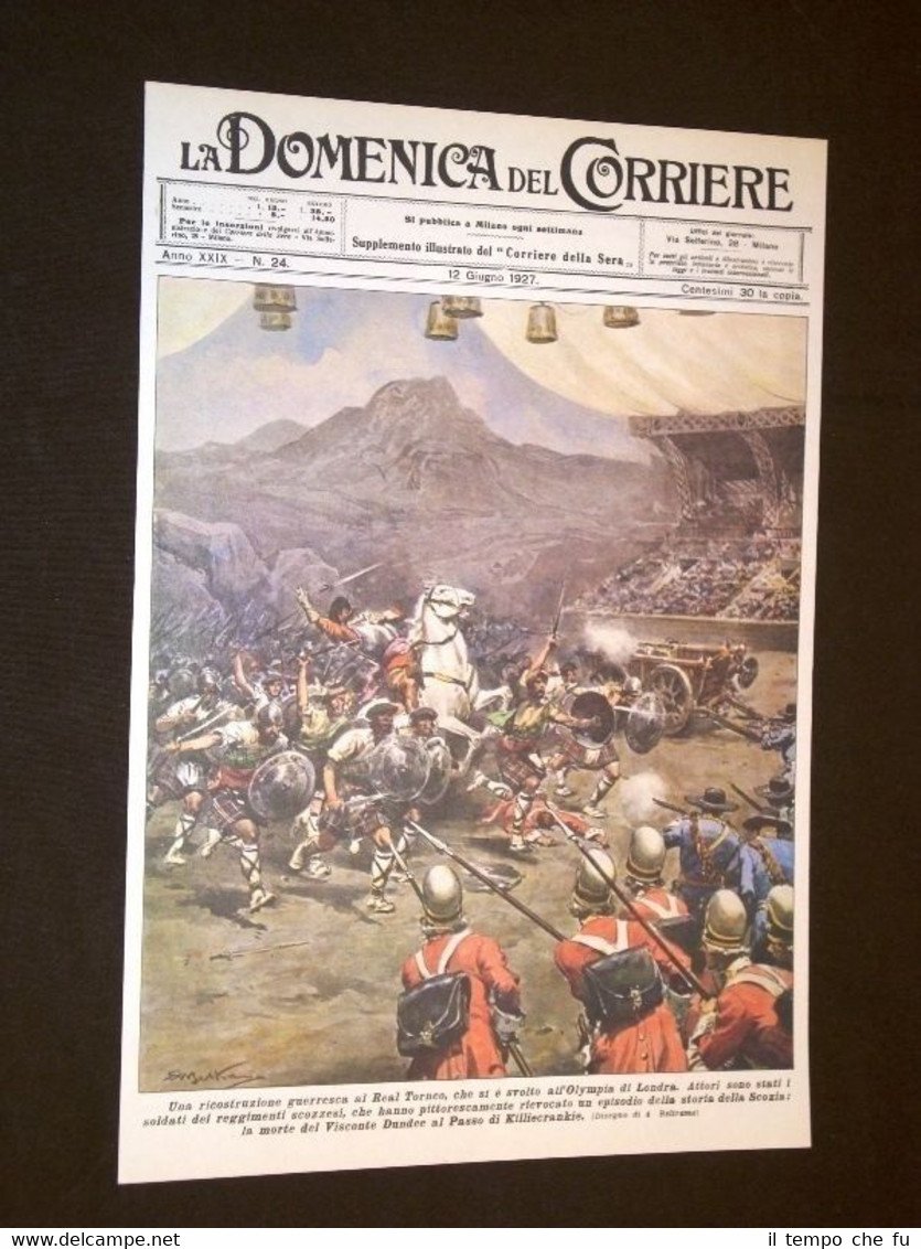 Anno 1927 Olympia Londra Real Torneo Dundee Ristampa Copertine Domenica …