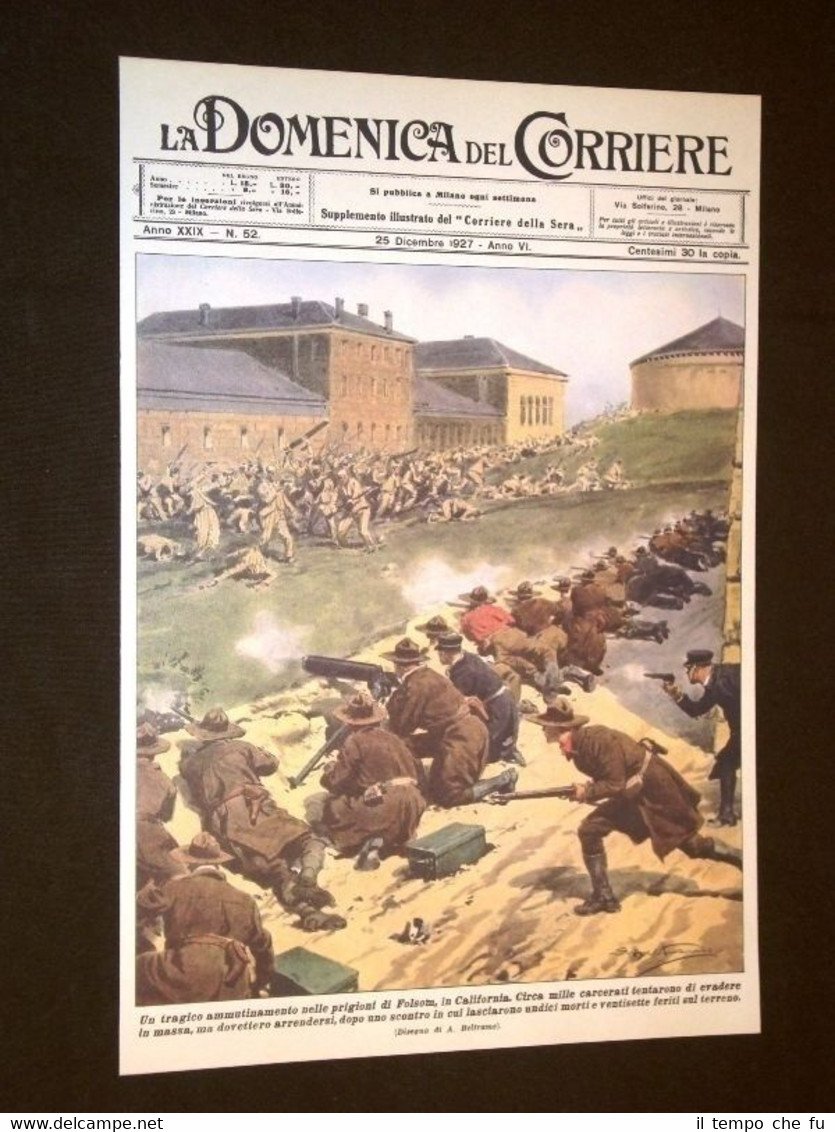 Anno 1927 Prigioni di Folsom California USA Ristampa Copertine Domenica …