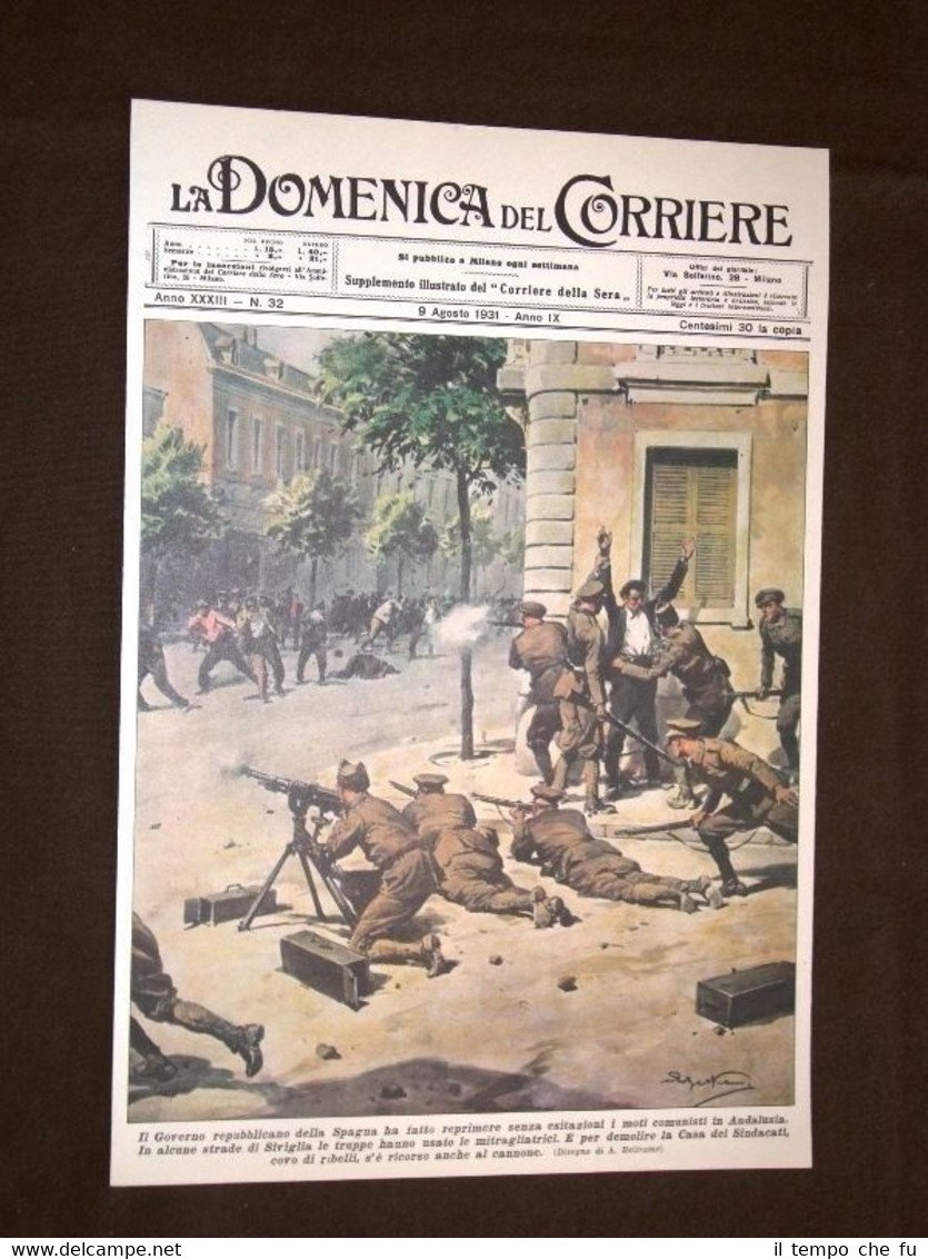 Anno 1931 Siviglia o Sevilla Moti comunisti Spagna Copertine Domenica … | Immagine principale