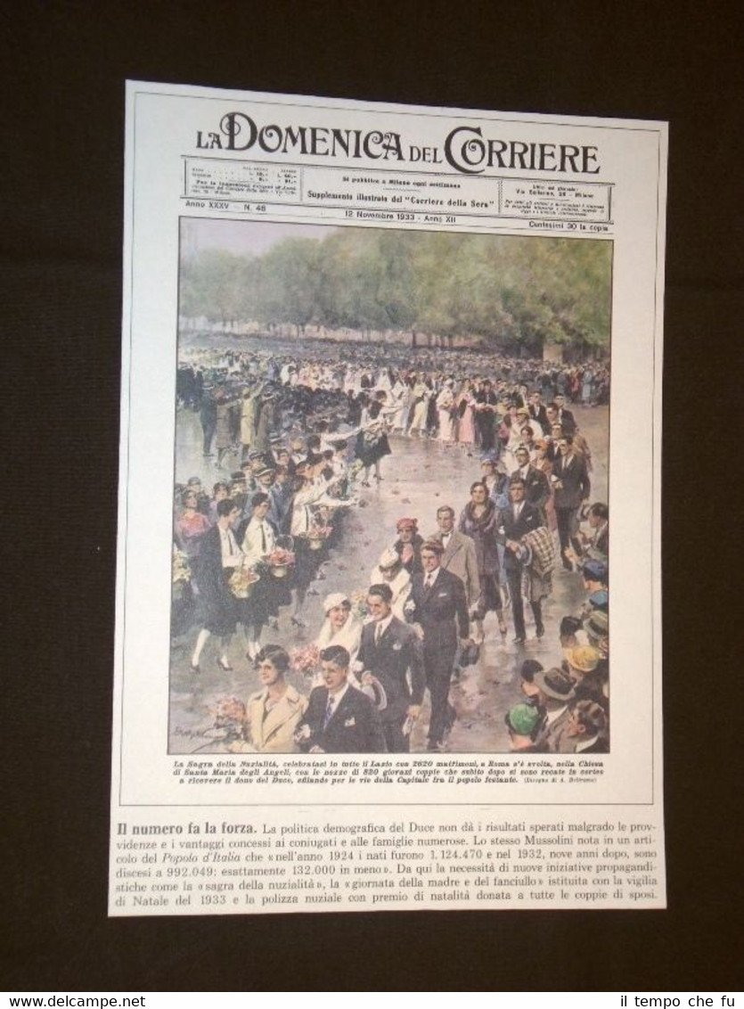 Anno 1933 Roma Sagra della nunzialità S.Maria Angeli Copertine Domenica … | Immagine principale