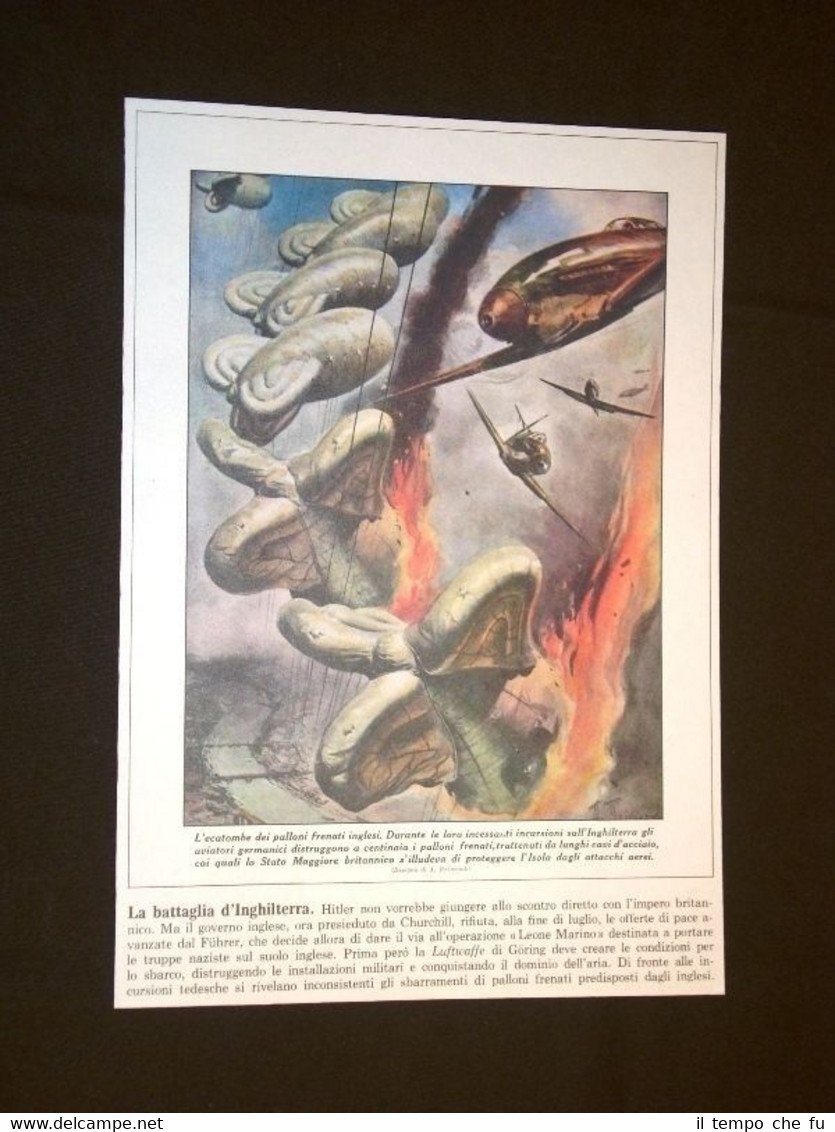 Anno 1940 WW2 Palloni frenati 2a Guerra Mondiale Copertine Domenica …