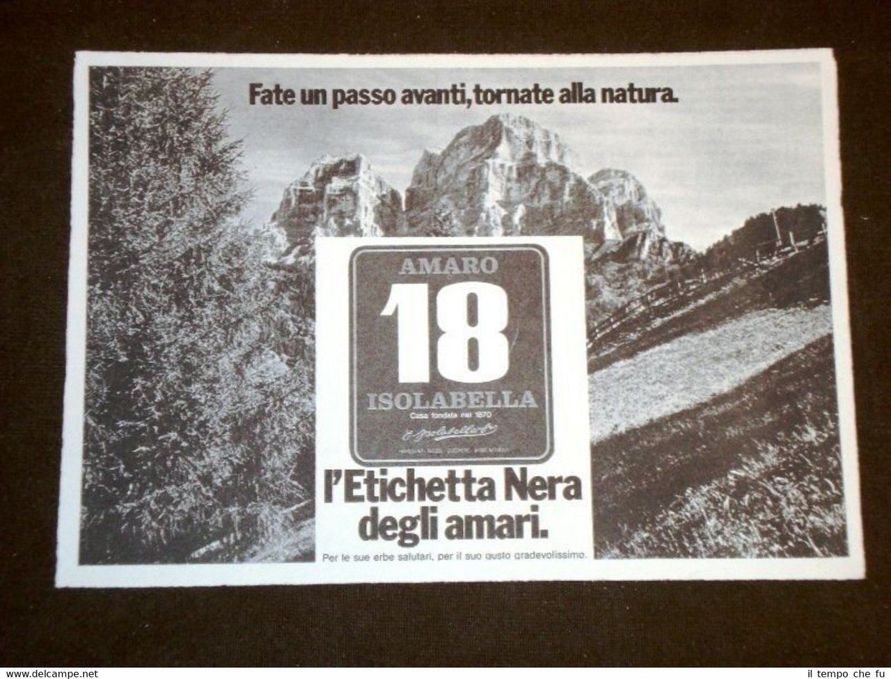 Anno 1960 Pubblicità Amaro 18 Isolabella Copertine Domenica Corriere