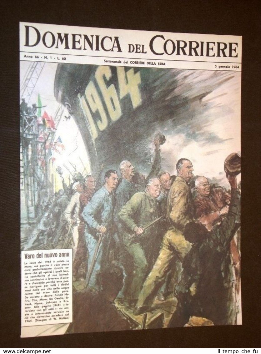 Anno 1964 Capodanno Nehru Tito Moro De Gaulle Home Copertine … | Immagine principale