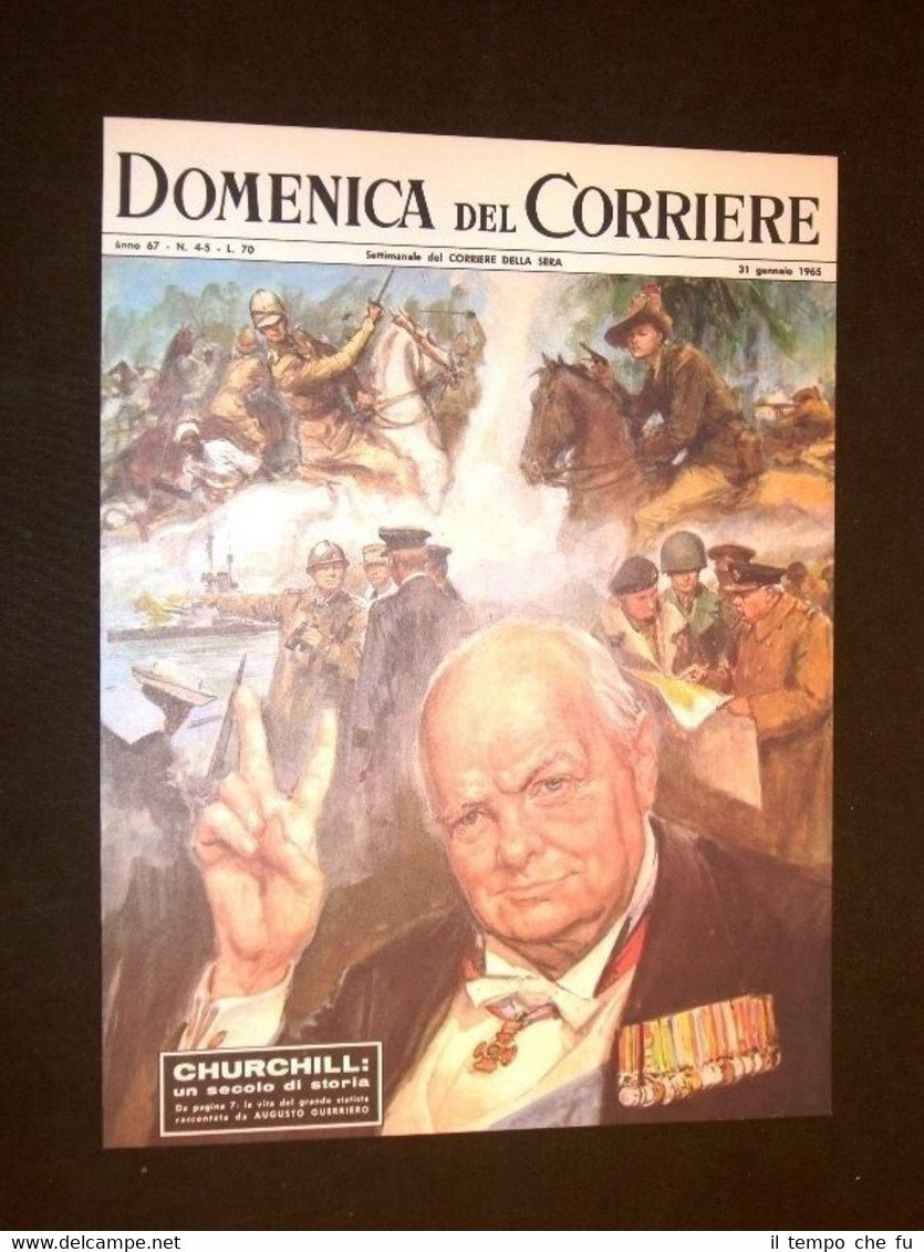 Anno 1965 Sir Winston Leonard Spencer Churchill Copertine Domenica Corriere