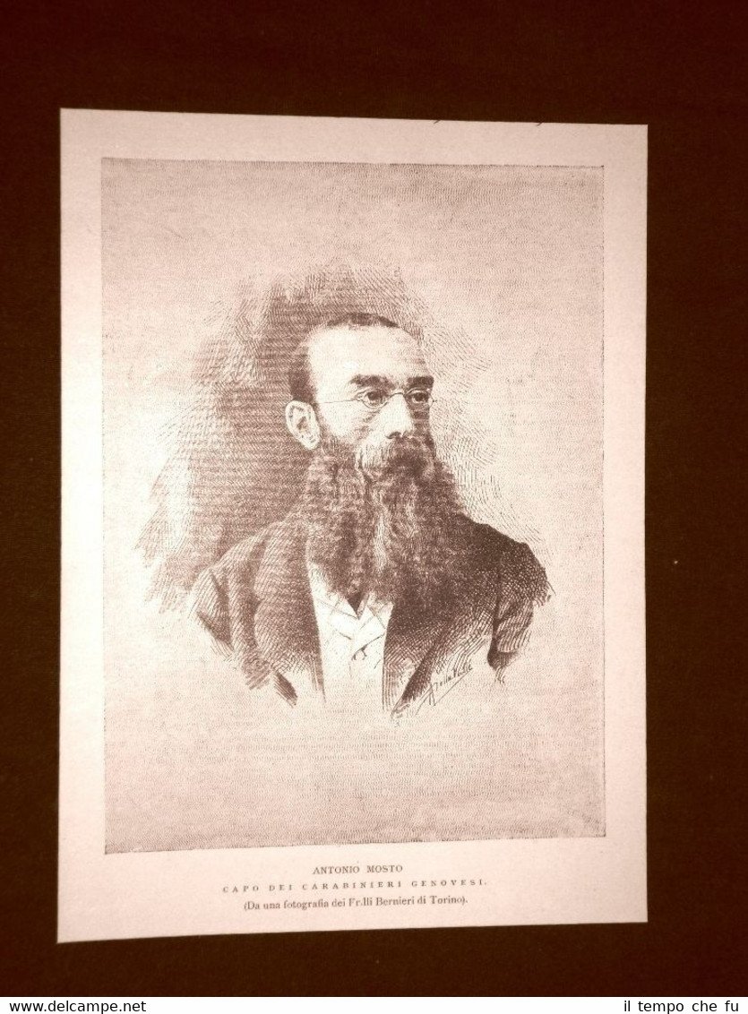 Antonio Mosto Capo dei Carabinieri Genova, 12 luglio 1834 – …