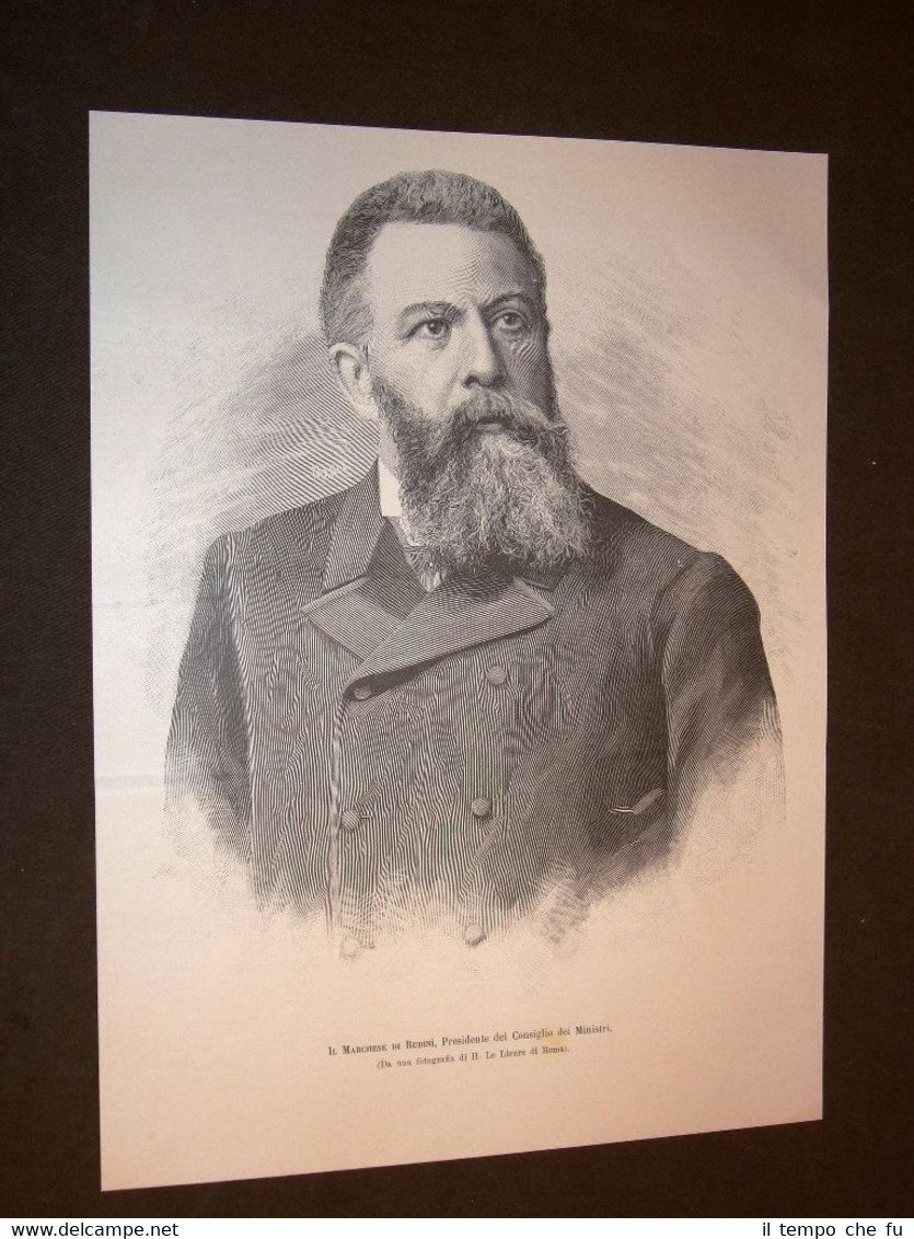 Antonio Starabba marchese di Rudinì di Palermo nel 1891 Presidente …