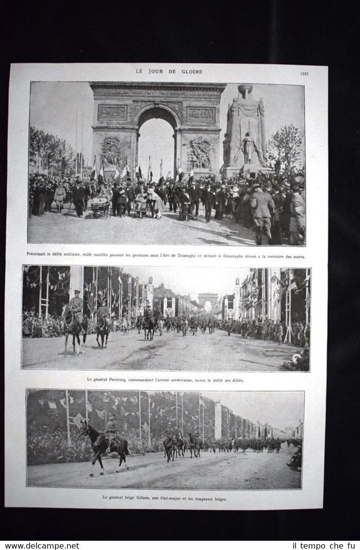 Arc de Triomphe Général Pershing Général Gillain WW1 Guerra 1914 …