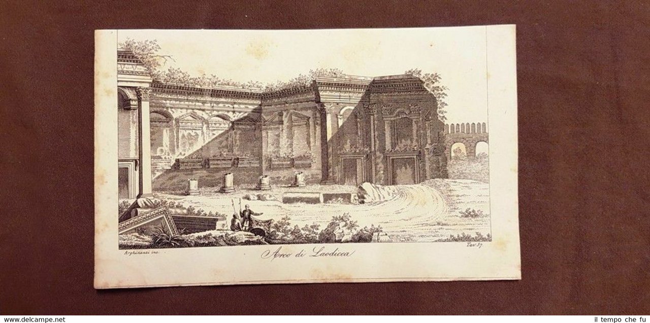 Arco di Laodicea Siria Acquaforte del 1830 Costume antico e …