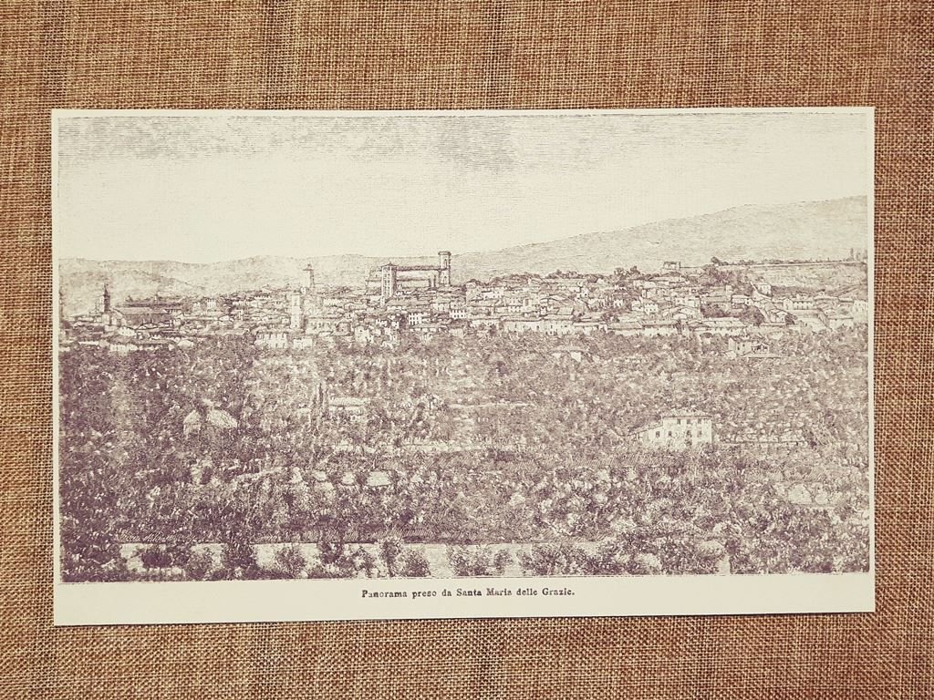 Arezzo nell'800 Il panorama Toscana