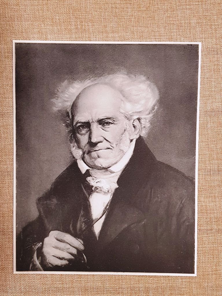 Arthur Schopenhauer Filosofo Mondo come Volontà Pessimismo Incisione del 1888
