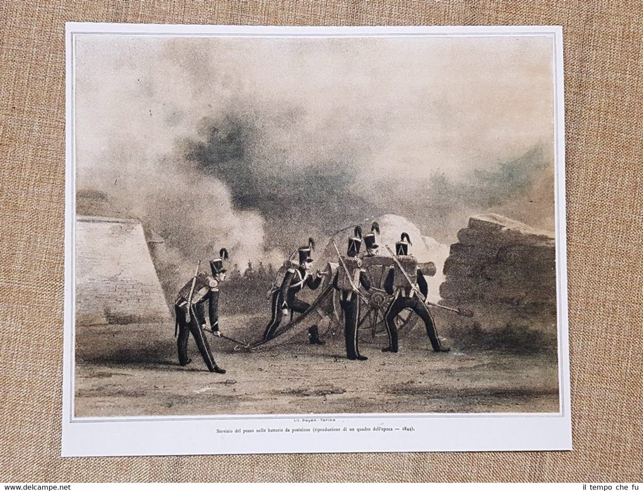 Artiglieria in Italia nell'800 Corpo reale Serv. del pezzo Batterie …