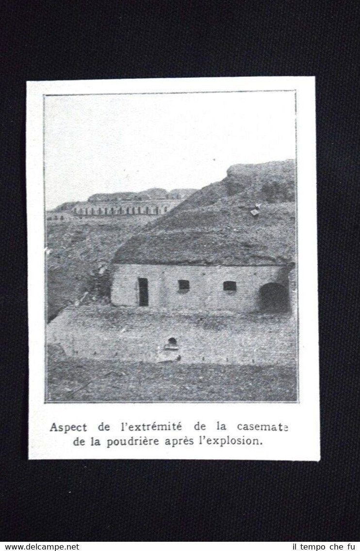 Aspetto della casamatta della polveriera dopo l'esplosione Stampa del 1906
