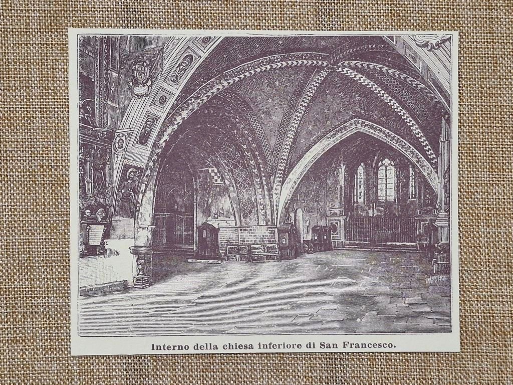 Assisi nell'800 Interno della Chiesa inferiore di San Francesco Perugia … | Immagine principale