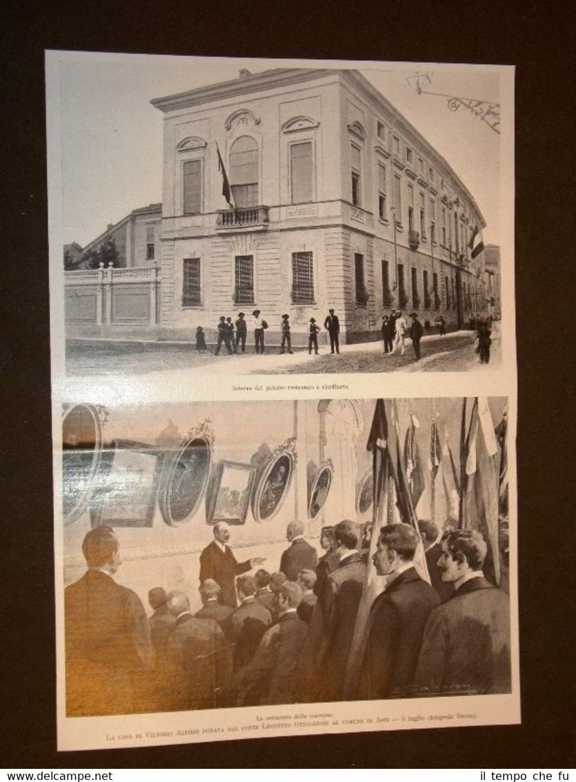 Asti nel 1903 Casa di Vittorio Alfieri donata dal Conte …