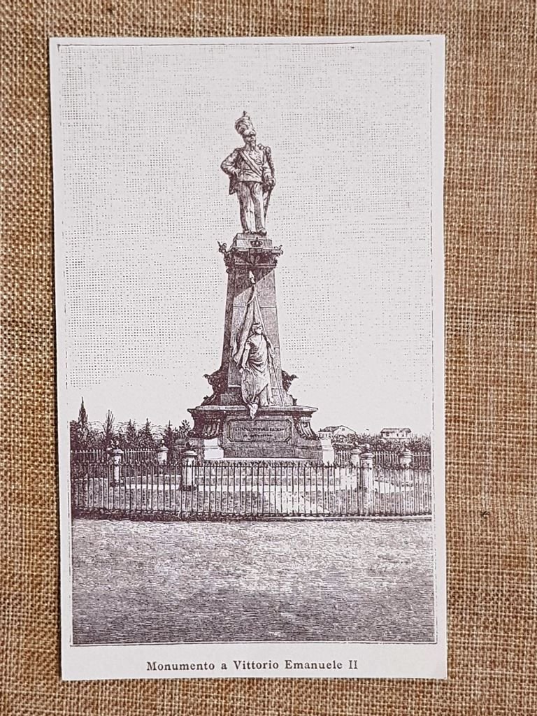 Asti nell'800 Monumento a Vittorio Emanuele II Piemonte
