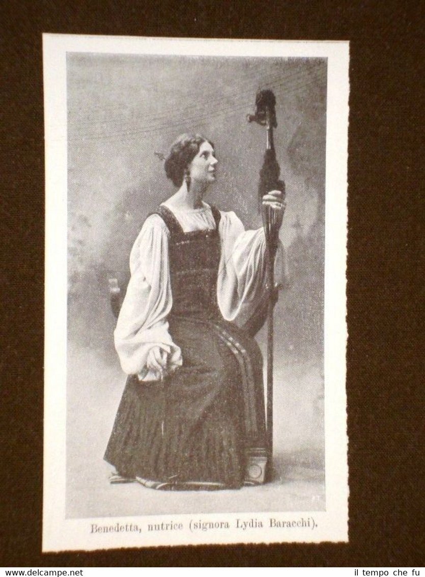Attrice di Teatro nel 1905 Lydia Baracchi in La nutrice …