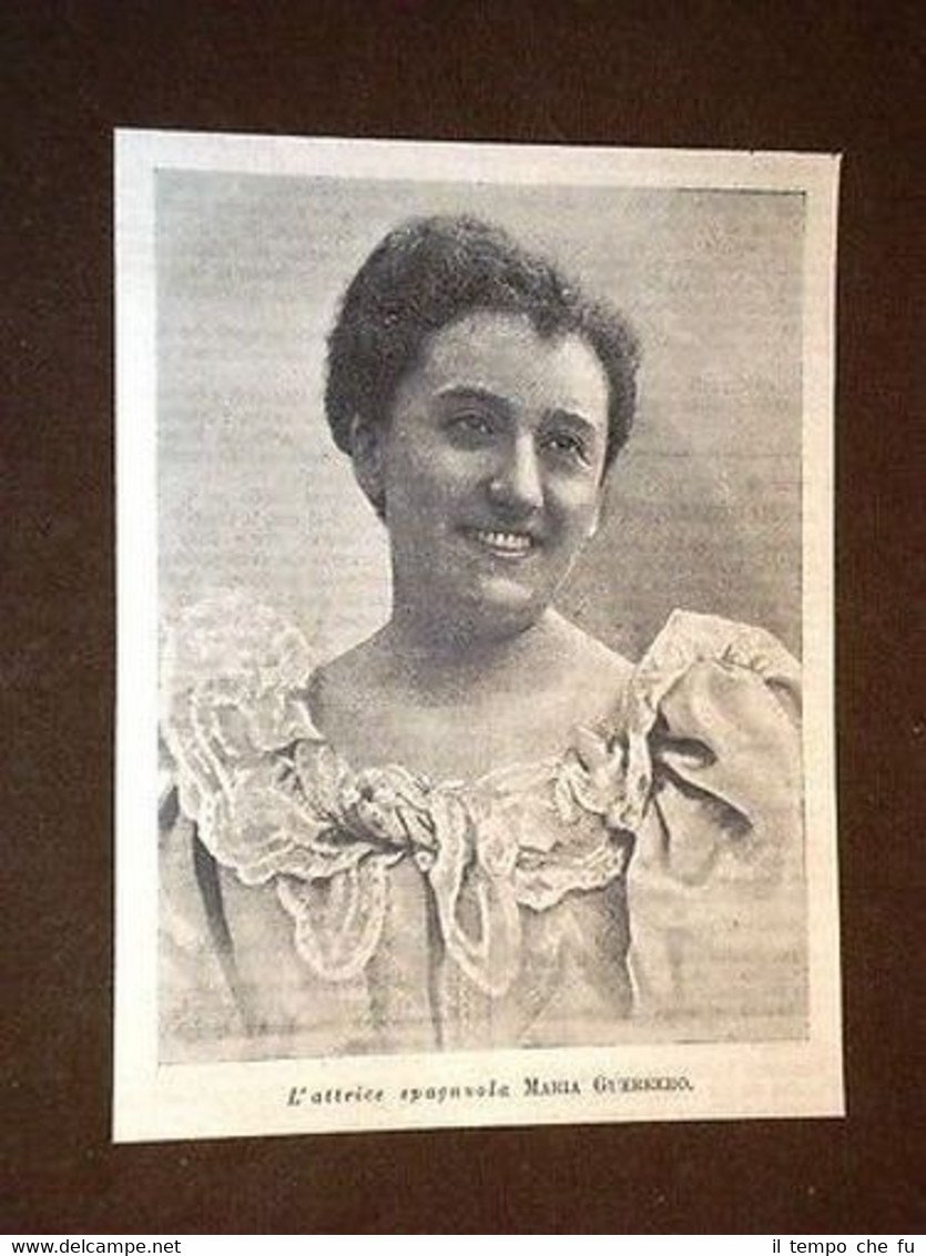Attrice spagnola María Guerrero