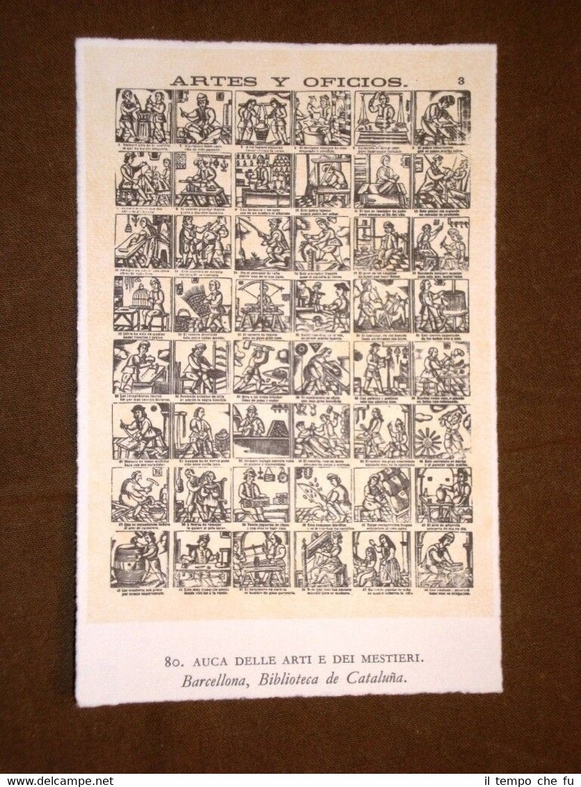 Auca delle arti e dei mestieri Barcellona Stampa popolare spagnola …