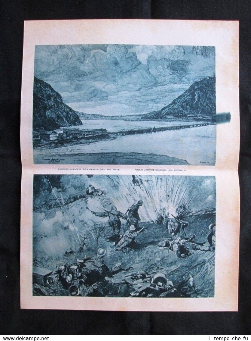 Augusto Baracchi:Piave+Giulio Aristide Sartorio:Montello,Vodice Stampa del 1937