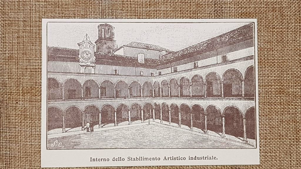 Aversa '800 Interno dello Stabilimento Artistico industriale Caserta Campania