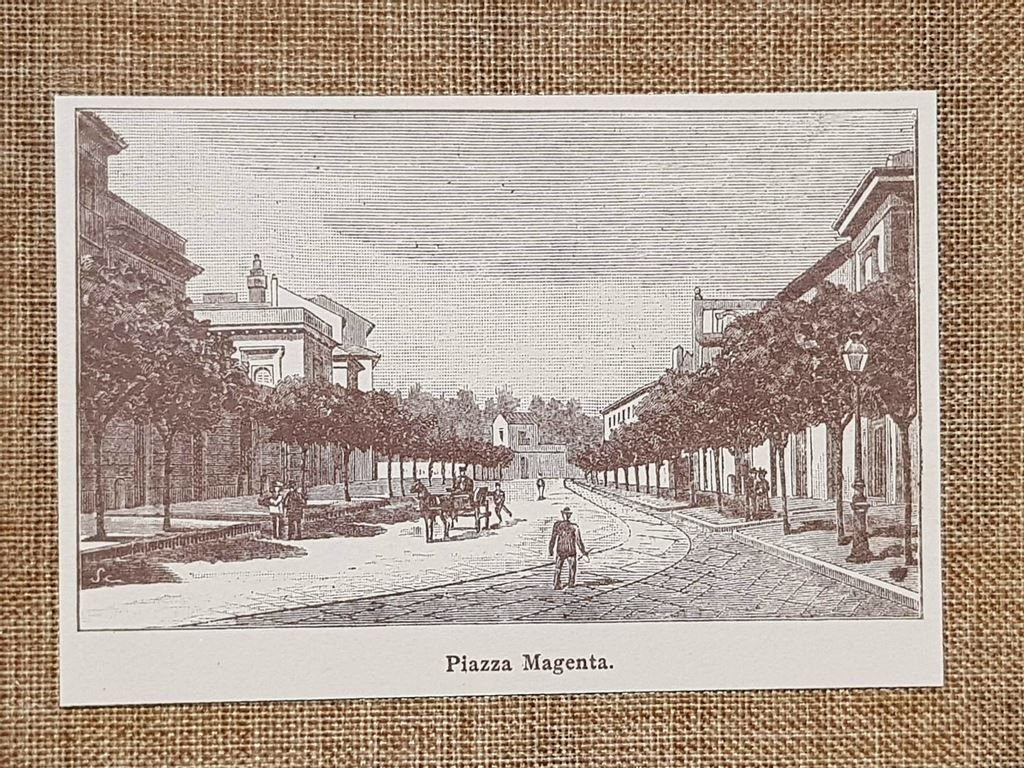 Aversa nell'800 Piazza Magenta Caserta Campania