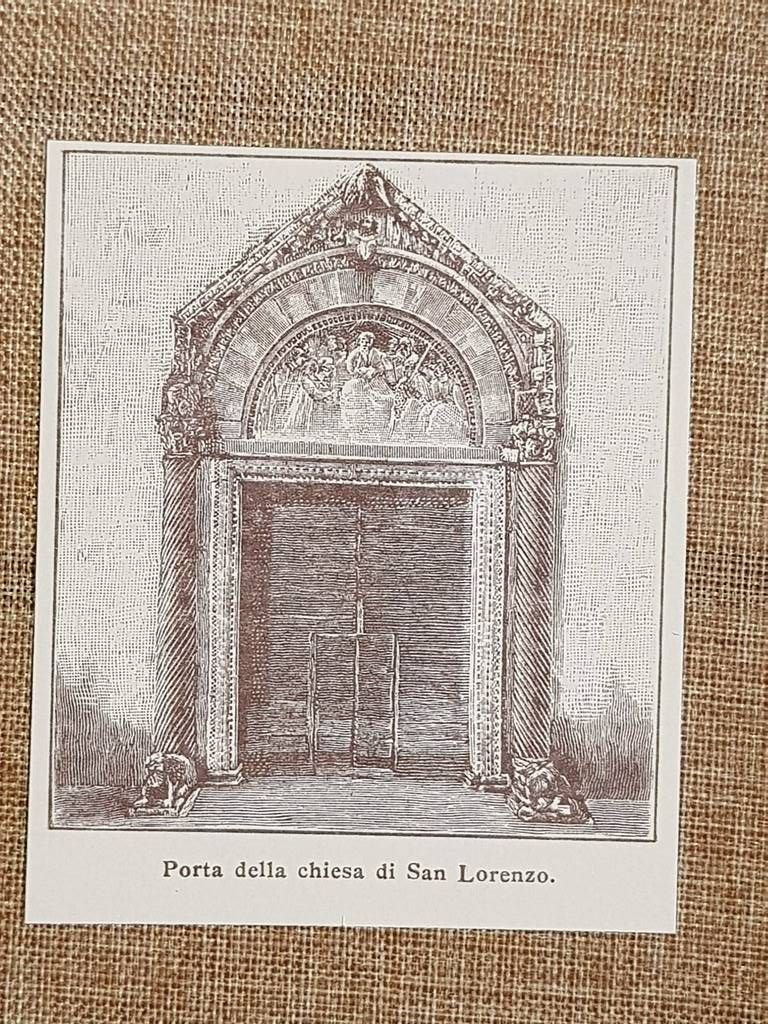 Aversa nell'800 Porta della Chiesa di San Lorenzo Caserta Campania