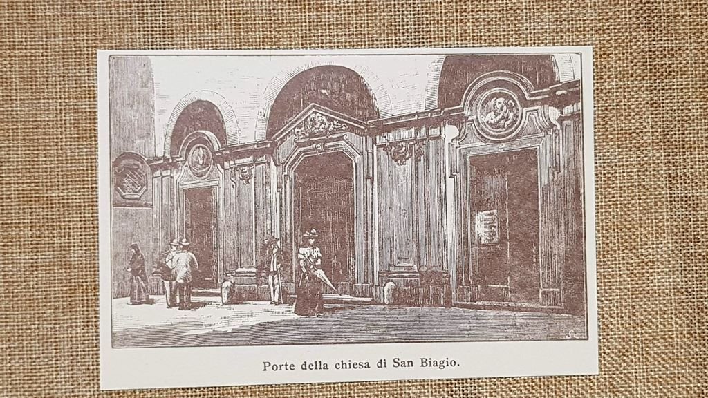 Aversa nell'800 Porte della Chiesa di San Biagio Caserta Campania