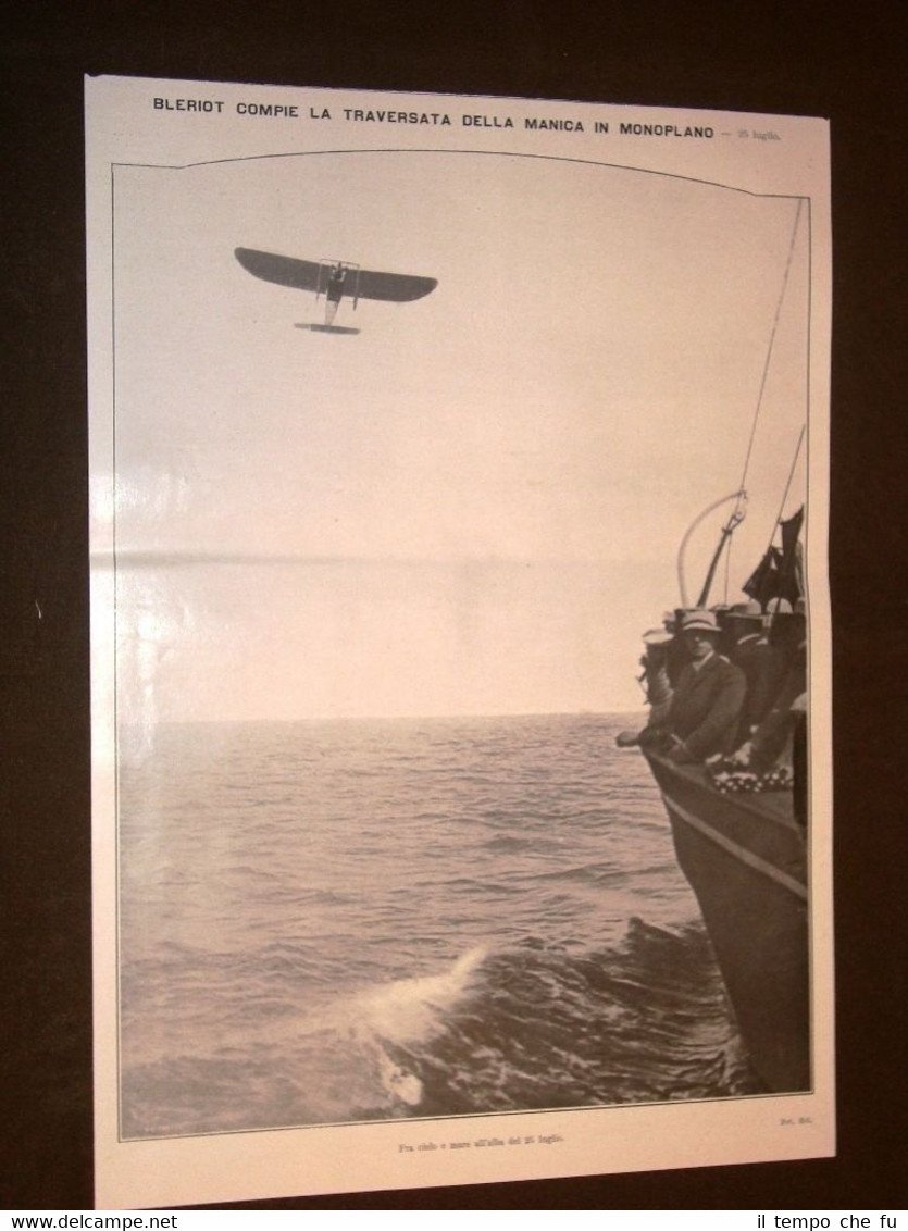 Aviatore Bleriot compie la traversata della Manica in Monoplano 25 …